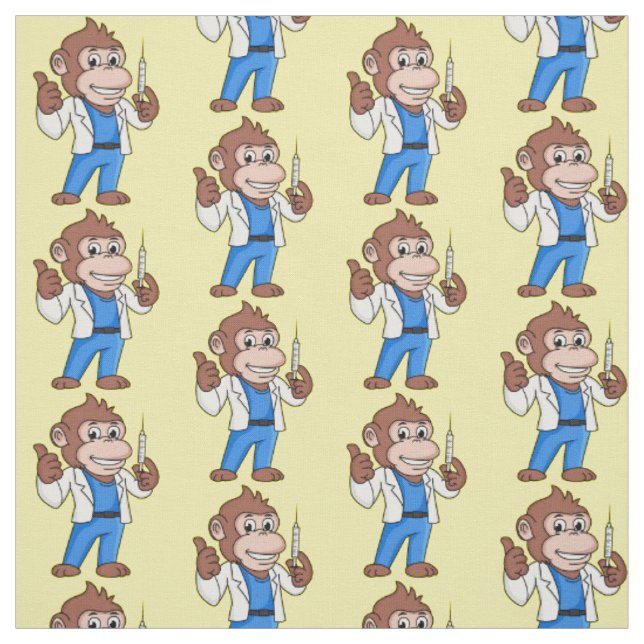 Funny Orang-Utan Cartoon Arzt Stoff (Muster)