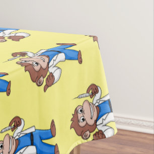 Funny Orang-Utan Cartoon Arzt Tischdecke