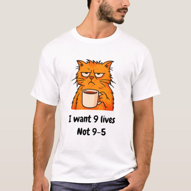 Funny Orange Cat T - Shirt (Vorderseite)