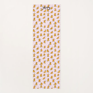Funny Orange Cats Individuelle Name Yogamatte