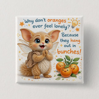 Funny Orange Dad Joke Button