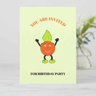 Funny Orange Einladung