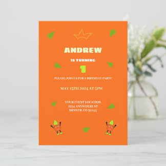 Funny Orange Einladung