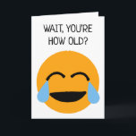 Funny Orange Laughing Face Emoji Birthday Card Karte<br><div class="desc">Kennen Sie jemanden, der dort in Jahren aufsteht? Diese lustige Geburtstagskarte ist perfekt, um ein paar Freudenweinchen zu versenden. Eine Illustration eines orangefarbenen lachenden Gesichts in modernem, handgezeichnet Stil. Die Nachricht auf der Vorderseite und im Inneren dieser Geburtstagskarte ist bereit, mit Ihrem eigenen Sprichwort personalisiert zu werden, oder sie kann...</div>