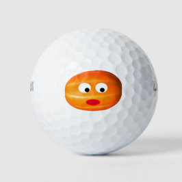 Funny Orange Pumpkin Face 4Tony Golfball