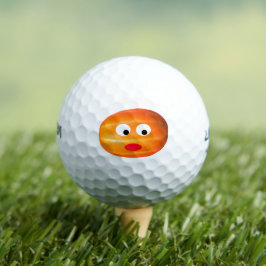 Funny Orange Pumpkin Face 4Tony Golfball