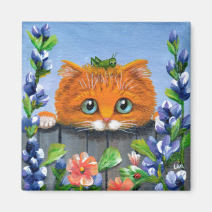 Funny Orange Tabby Cat Blume Creationarts Magnet