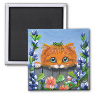 Funny Orange Tabby Cat Blume Creationarts Magnet