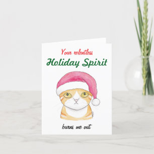 Funny Orange Tabby Ginger Grumpy Cat Weihnachten