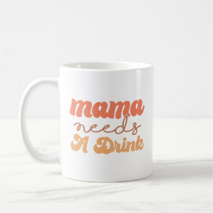 Funny Orange und Yellow Mama brauchen ein Getränk Kaffeetasse