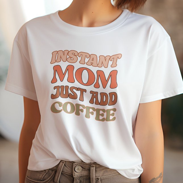Funny Orange & Yellow Instant Mama einfach Kaffee  T-Shirt (Von Creator hochgeladen)