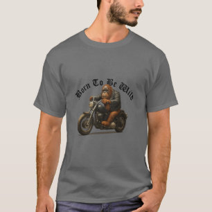 Funny Orangutan auf einem Motorrad T-Shirt