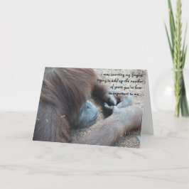 Funny Orangutan Mother's Day Card Karte
