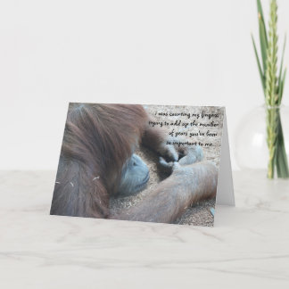 Funny Orangutan Mother's Day Card Karte