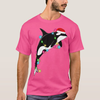 Funny Orca Killer Whale Weihnachtsmannmütze T-Shirt