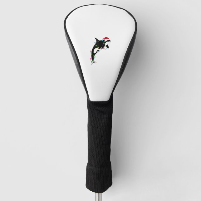 Funny Orca Killer Whale Weihnachtsmannmütze Weihna Golf Headcover (Vorderseite)