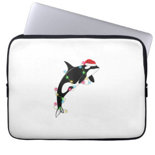 Funny Orca Killer Whale Weihnachtsmannmütze Weihna Laptopschutzhülle