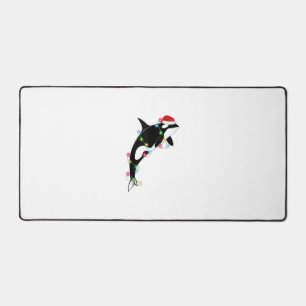 Funny Orca Killer Whale Weihnachtsmannmütze Weihna Schreibtischunterlage