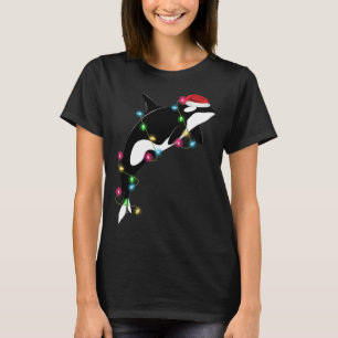 Funny Orca Killer Whale Weihnachtsmannmütze Weihna T-Shirt