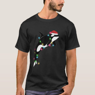 Funny Orca Killer Whale Weihnachtsmannmütze Weihna T-Shirt