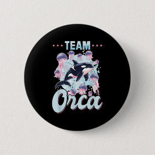 Funny Orca Tierteam Orca Button