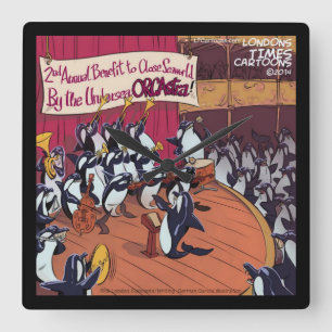 Funny Orca Whale Orchester Platz Uhr
