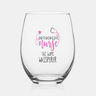 Funny Orthopedic Nurse zitieren den Knochenknebel  Weinglas Ohne Stiel