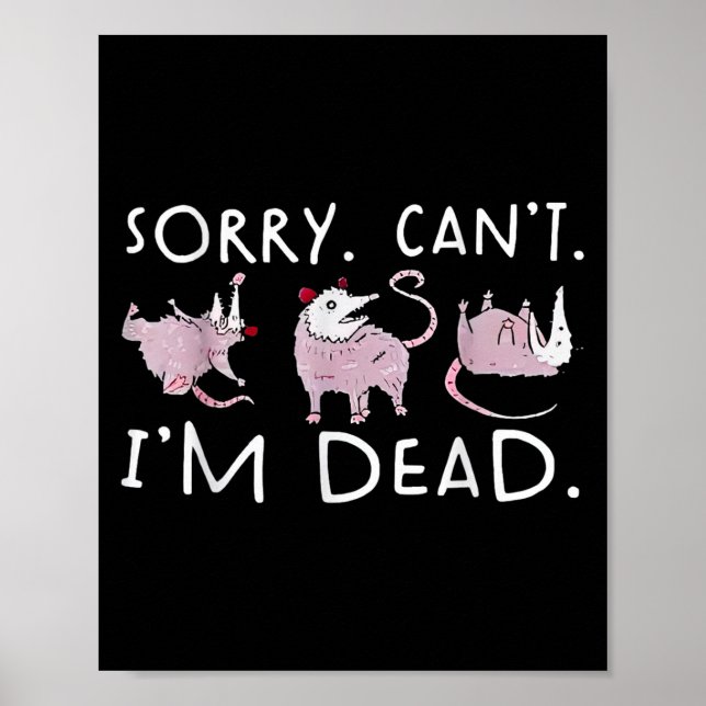 Funny Ossum Ssum Trash Sorry kann ich nicht ein To Poster (Vorne)