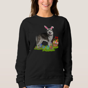 Funny Ostereier Jagd Bunny Alaskan Malamute Do Sweatshirt
