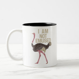 FUNNY OSTRICH BIRD: I Am Not Emused Zweifarbige Tasse