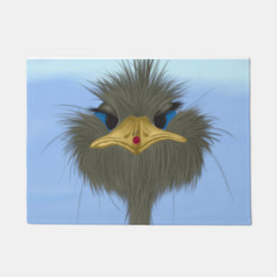 Funny Ostrich George und die Niedliche Ladybug Fußmatte