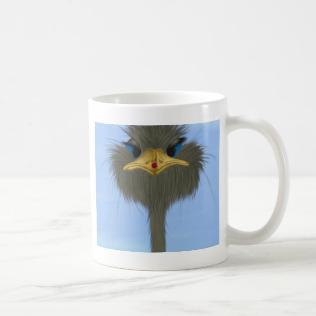 Funny Ostrich George und die Niedliche Ladybug Tasse (Rechts)