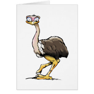Funny Ostrich Grußkarten