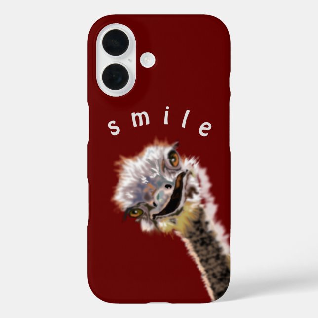 Funny Ostrich iPhone Case (Rückseite)