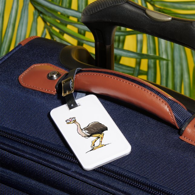 Funny Ostrich Luggage Tags Gepäckanhänger (Von Creator hochgeladen)