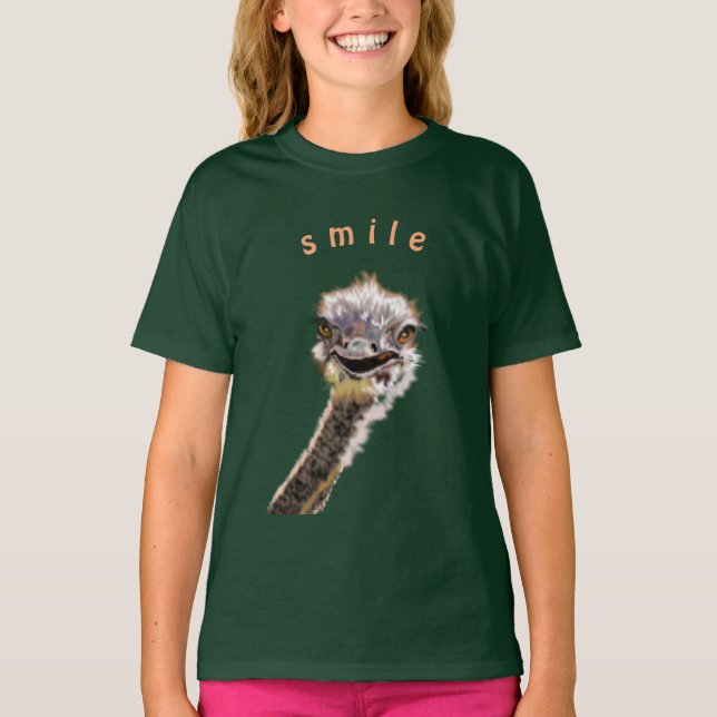 Funny Ostrich T - Shirt (Vorderseite)