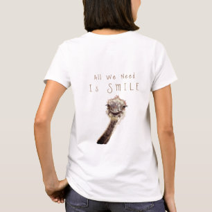 Funny Ostrich T - Shirt - Benutzerdefinierter Text