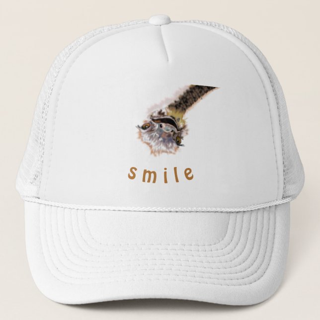 Funny Ostrich Trucker Hat Truckerkappe (Vorderseite)