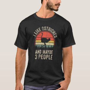 Funny Ostriche Design Art Graphic Ostriches Zoo T-Shirt