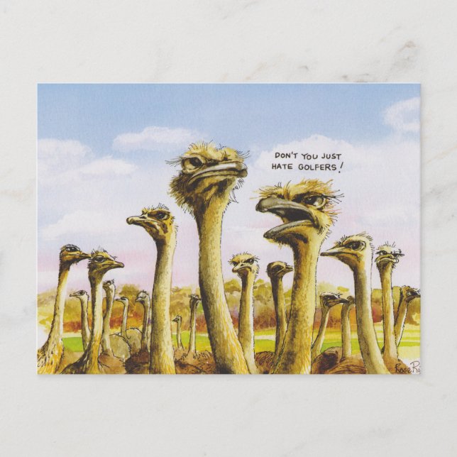 Funny Ostridge Postkarte (Vorderseite)