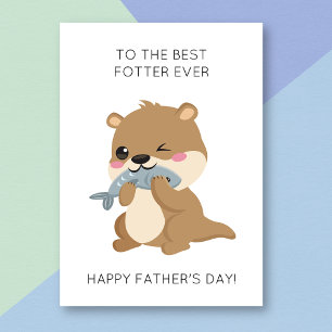 Funny Otter Animal Pun Vatertag Card Karte