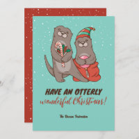 Funny Otter Pun Winterurlaub Frohe Weihnachten