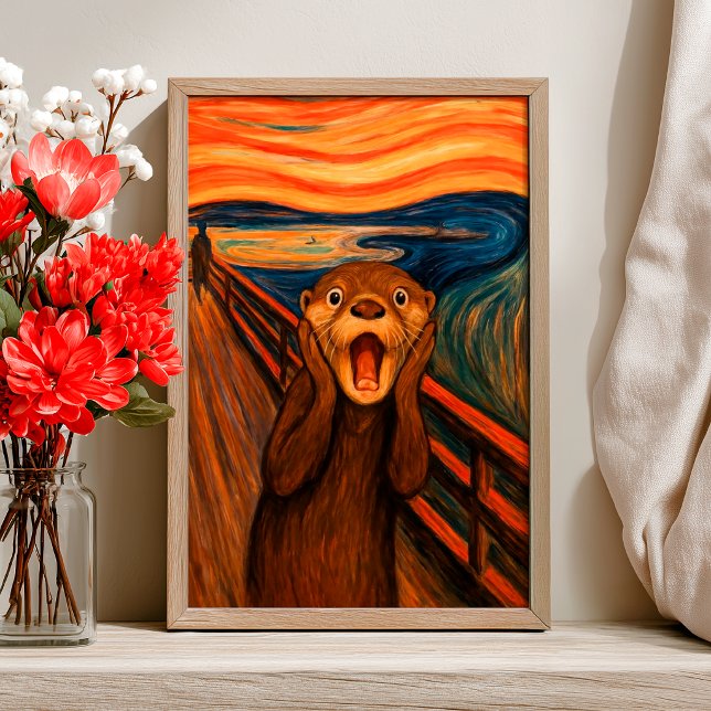 Funny Otter Scream Inspired Poster (Von Creator hochgeladen)