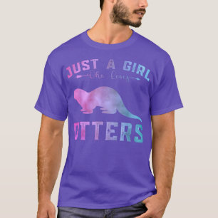 Funny Otters Lover Girls Nur ein Mädchen, das Lieb T-Shirt