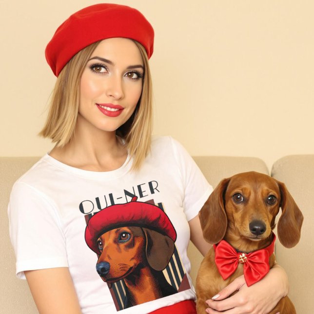 Funny Oui-Ner French Weiner Dog Lover T-Shirt (Funny Oui-Ner French Weiner Dog Lover T-Shirt.)