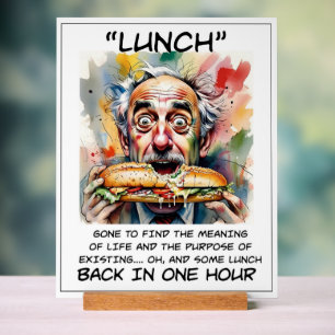 Funny Out zum Mittagessen Akryllische Unterschrift Acrylschild