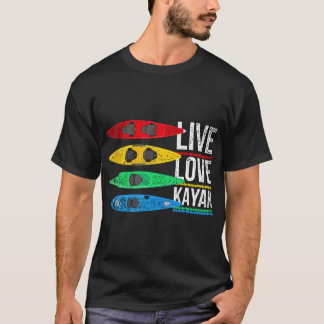 Funny Outdoor Kayaker Kanufahrt Kayak Liebe T-Shirt