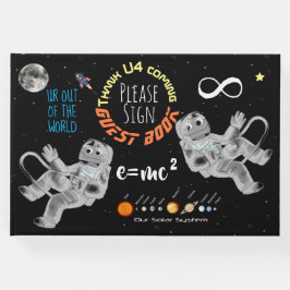 Funny Outer Space Math Science Geek Astronauten Gästebuch