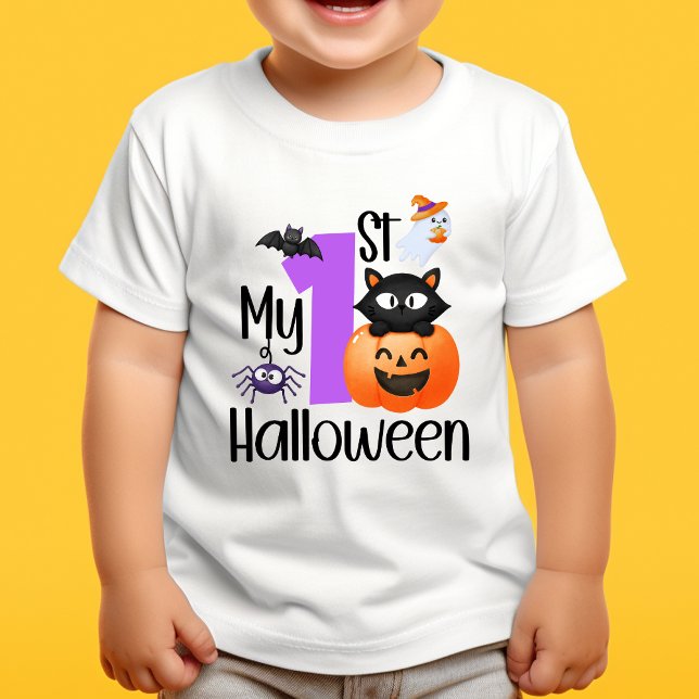 Funny Outfit Niedliche Kostüme mein 1. Halloween Baby T-shirt (Von Creator hochgeladen)