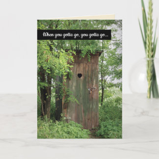 Funny Outhouse wenn Sie auf der Suche nach einer W Karte